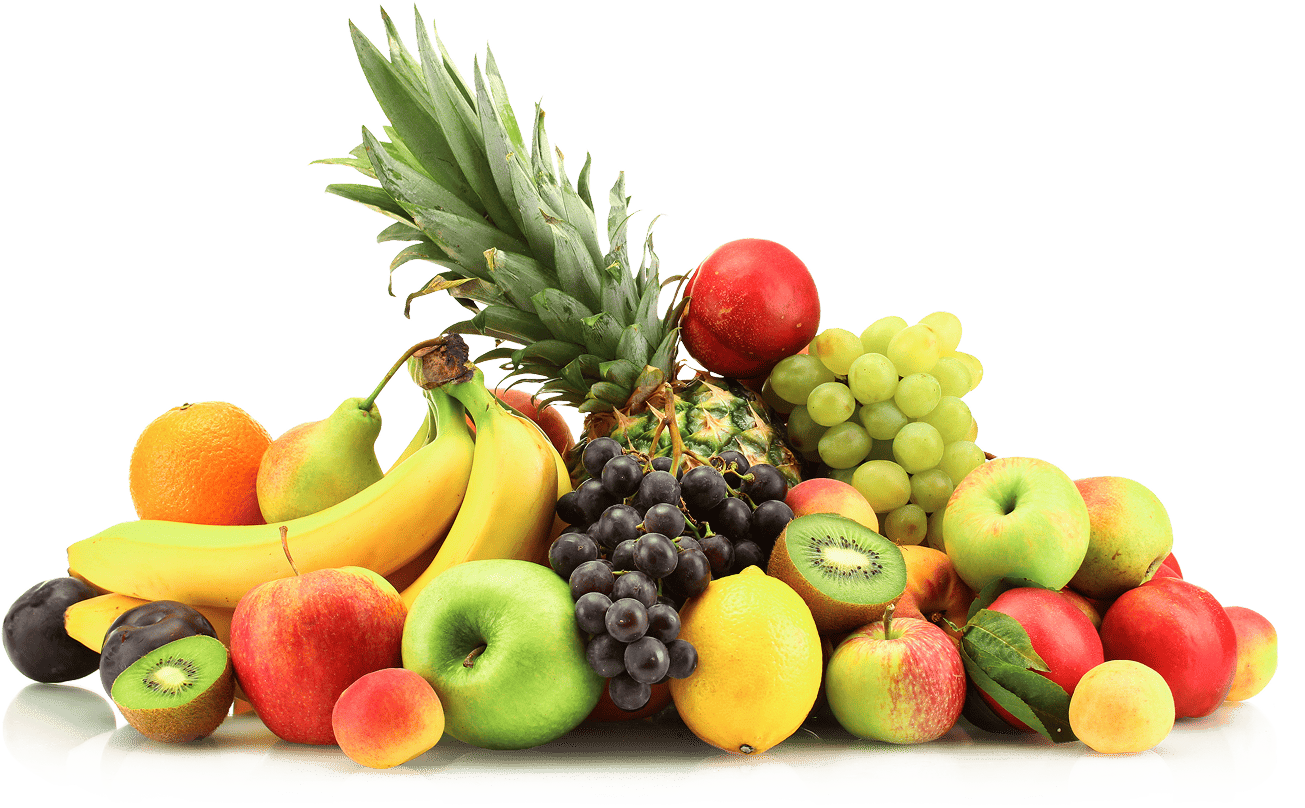 Eine Obstpyramide aus verschiedensten Früchten